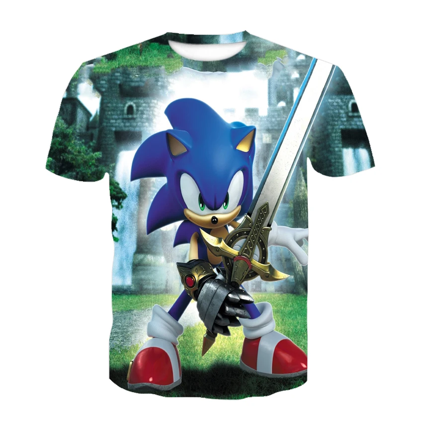 

Xinyou summer t-shirts for baby boys 3d print anime funny sonic clothes frozen designer toddler clothes set