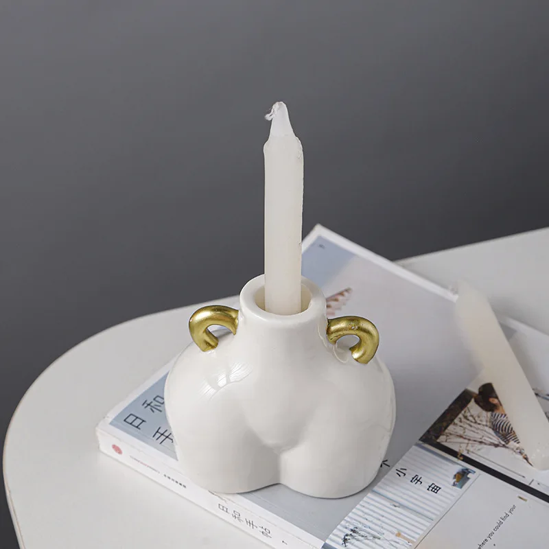 S Water Pipe Modern Living Room Candle Stand Home Ornament Gift