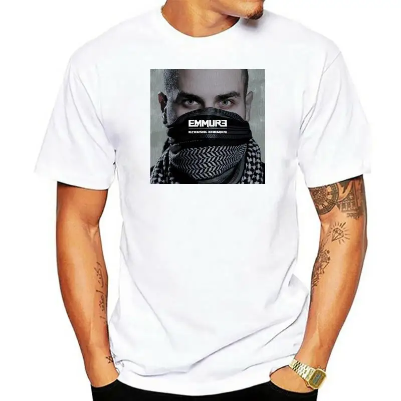 

Мужская черная футболка с надписью «Вечные враги»