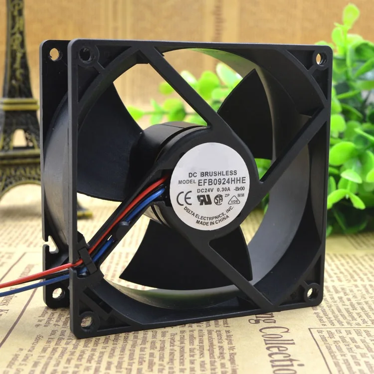 

Brand new original EFB0924HHE 9038 24V 0.30A 9cm 3-wire frequency converter cooling fan