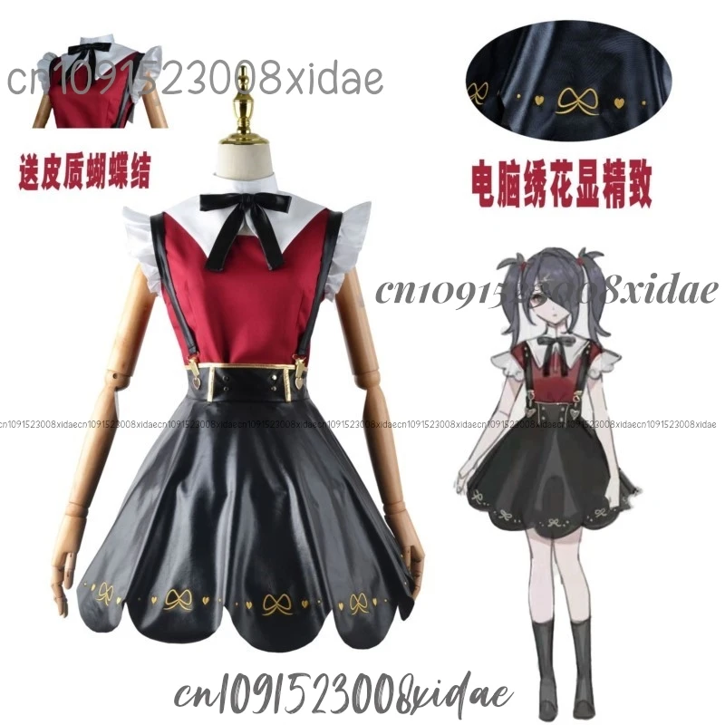 Игра Needy Girl Overdose Косплей Костюм Парик Аниме JK Униформа Кожаная Юбка Комплект Abyss