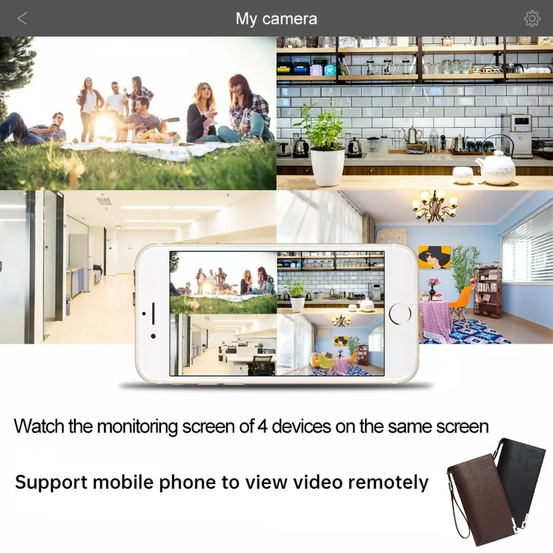 1080P HD портативная микро камера WIFI кошелек Камера мониторинг движения мужской