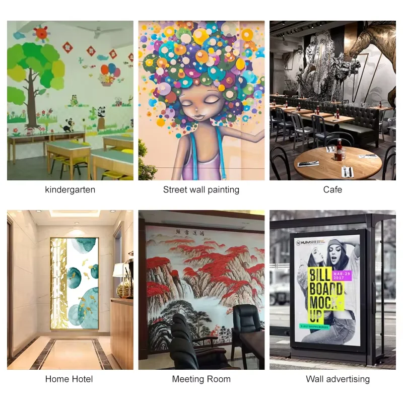 3d эффект Вертикальное стекло Дерево Керамика Металлы Художественная фреска