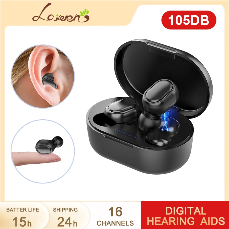 

Rechargeable Hearing Aid 16 Channels Sound Amplifier Digital Intelliget Invisible Hearing Aids Earphone For Deafness audifono