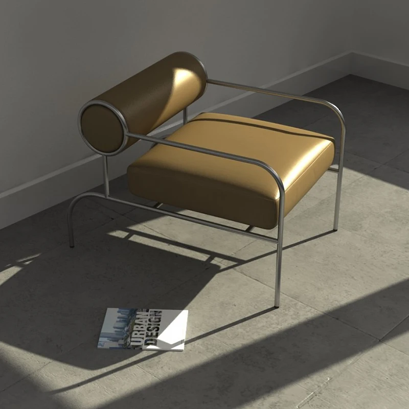 

Металлические современные стулья для бара, спинка для гостиной, поддержка промышленной медитации, кожаное итальянское кресло для отдыха, Скандинавская мебель