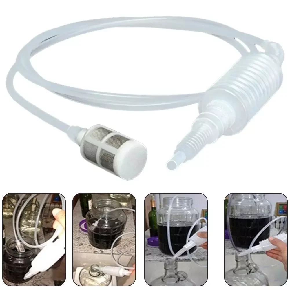 

Semi-automatic Brew Syphon Pack Wine Making Hand Hop Knead Siphon Filter Tool For Home Brew Oak Wooden Wine Keg Beer Barrel