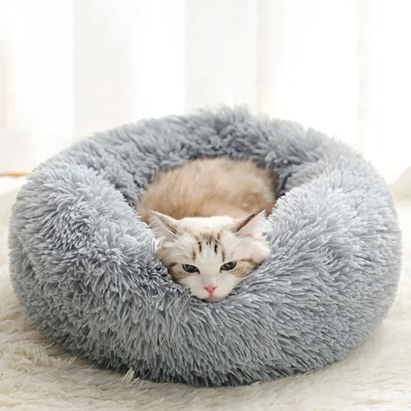

Pet Beds Sofa Round Donut Washable Luxury Designer Cheap Cozy Fluffy Dog Bed for Small Medium Large Dogs Cats Pet Supplies