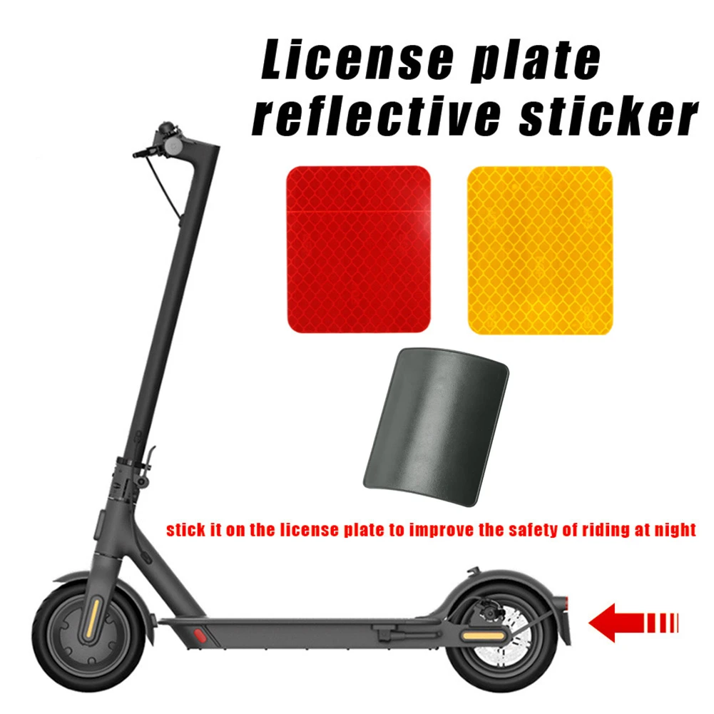 

Electric Scooter License Plate Fender Number Plate Holder Reflective Sticker Suitable For Xiaomi M365 Pro Scooter Warning Plate