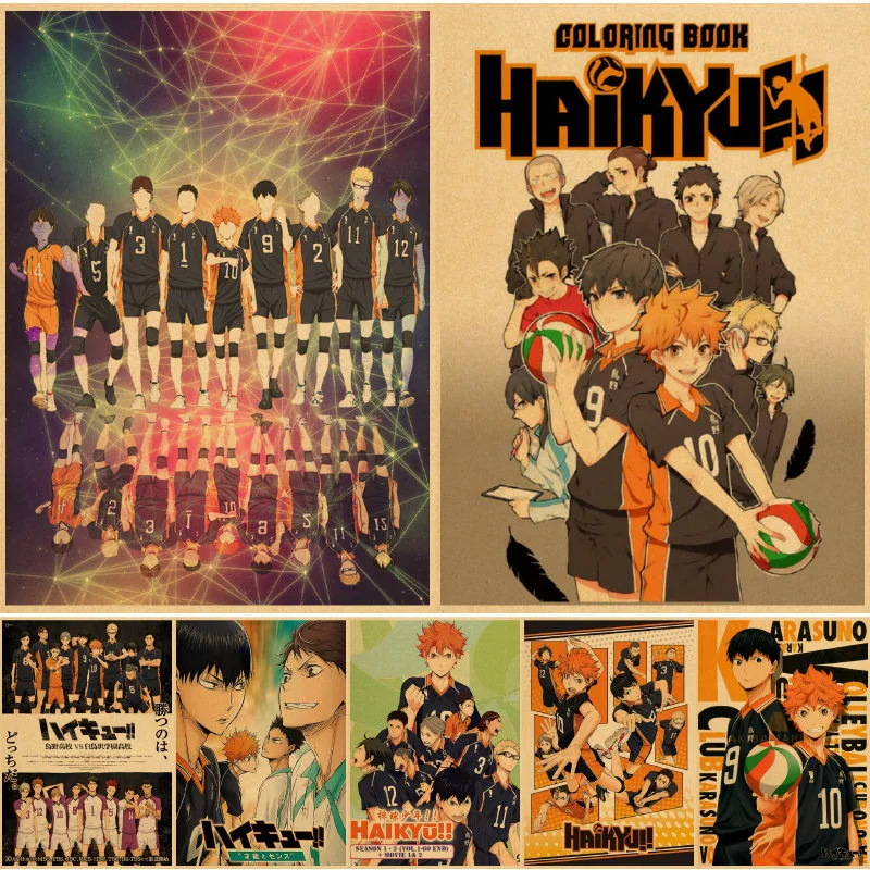 

Haikyuu! Настенные постеры, настенные постеры, картины, аниме декор, настенные постеры, мусульманские настенные постеры
