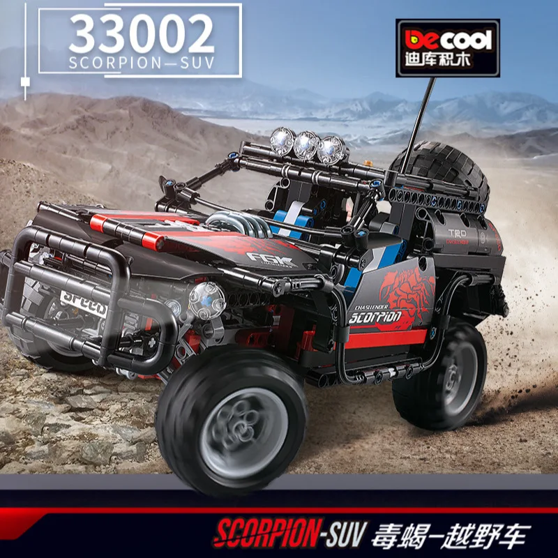 

DECOOL 750 PCS Building Block DIY Scorpion SUV Education Toys For Children Off-road Car Model Bricks For Boy Birthday Gift Toys