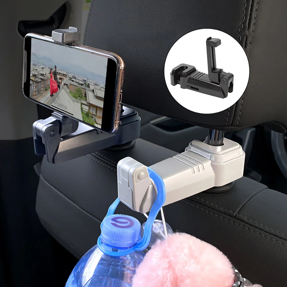 

Hook Car Headrest Hanger Auto Seat Back Mobile Phone Holder Universal Silica Gel Bracket