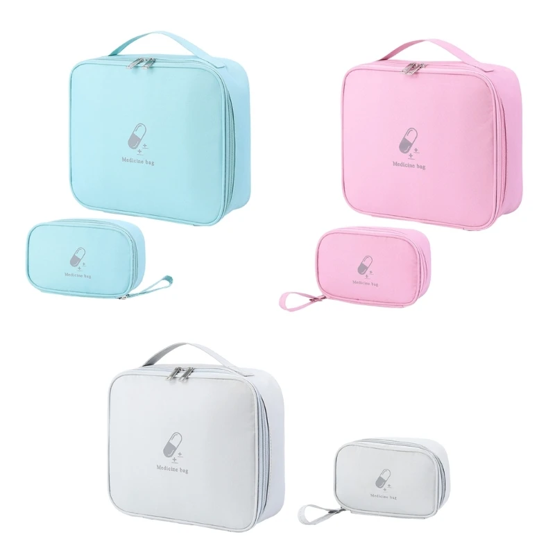 

2Pcs Multifunctional Emergency Storage Bag Travel Size First Aids Portable Outdoor First Aids Medical Bag