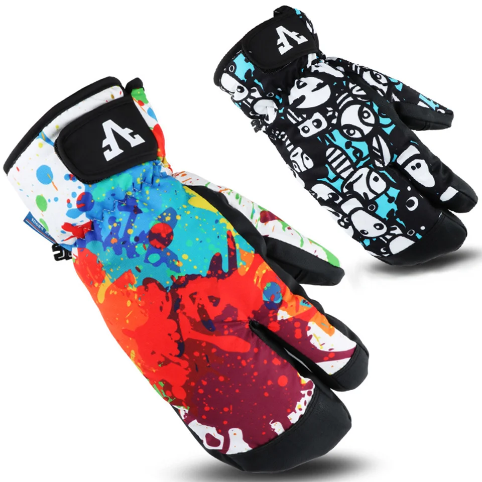 

New Men Women Teenager Winter Warm Snowboarding Ski Gloves Snow Mittens Waterproof Cycling Skiing Snowmobile Handschoenen 2023