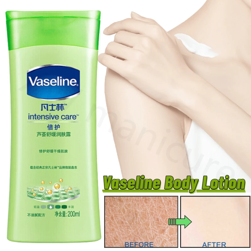 

Vaseline Body Lotion Dry Skin Moisturizer Relieves Dry Peeling Deeply Moisturizes Skin Unisex Body Lotion Cleans Pores 200ml