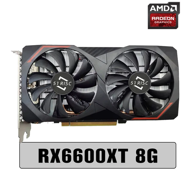  51RISC RX6600XT-8G D6 игровая видеокарта с 8 Гб/128 бит/GDDR6 память 16 ГГц частота памяти DirectX12 3D функция 