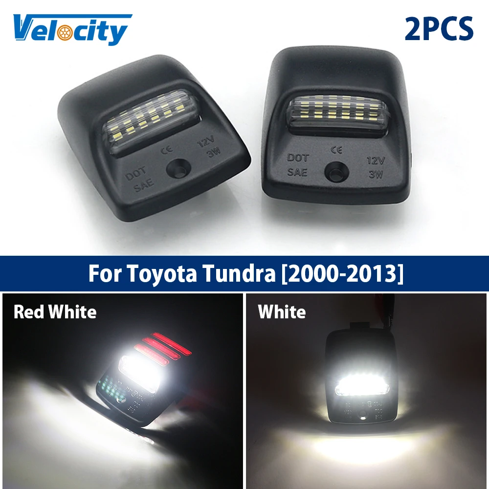 

2Pcs LED License Plate Light For Toyota Tundra 2000-2013 Auto Parts Accessories Canbus No Error License Number Plate Light