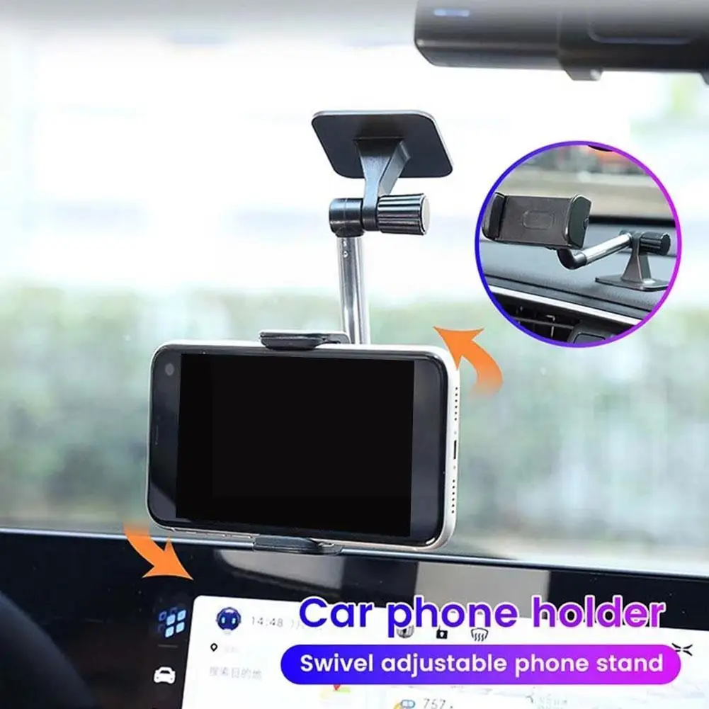 

360° Car Rearview Mirror Mount Phone Holder Adjustable Mobile Support For IPhone 13 GPS Seat Smartphone Car Phone Holder St R3W2