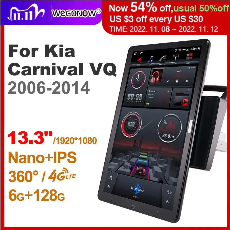 

1920*1080 13,3 ''Ownice Android 10,0 Автомобильный мультимедийный проигрыватель для Kia Carnival VQ 2006-2014 автомобильное радио аудио 4G LTE 360 оптический без DVD