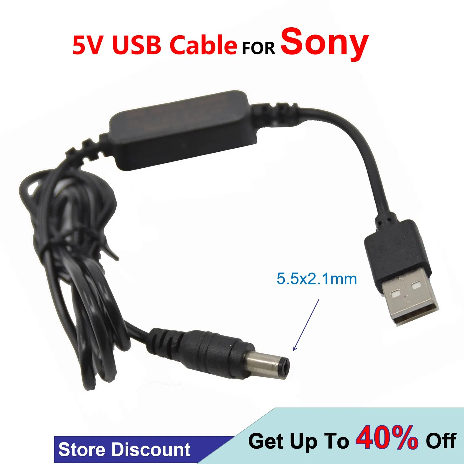 

DC Drive 8.4V Power Bank USB Cable Fits NP-FW50 Dummy Battery For Sony NEX-3 NEX-5 NEX-7 SLT-A55 SLT-A35 a7 a7R a7II a6000 a3000