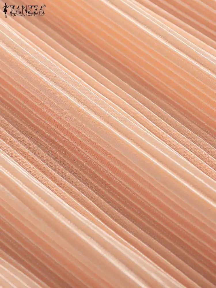 Женские модные комплекты Повседневная Свободная плиссированная одежда блузка с