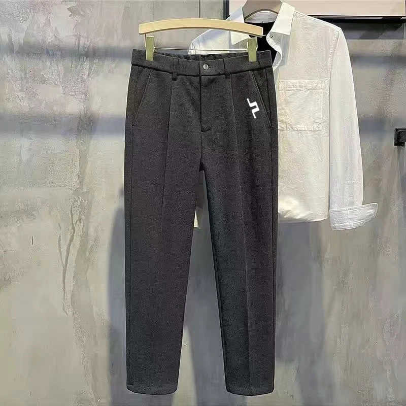 Men Golf Pants Men's Golf Trousers 2022 Men's Winter Fashion Casual Pants Wool Thick Malbon Golf Men Long Pants Horse Golf Wear