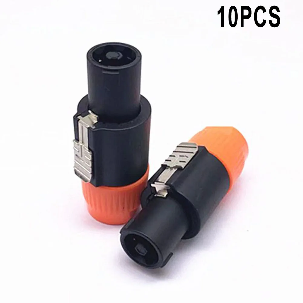10pcs NL4FC Speaker Connector Orange Plug Connector Speaker 4-pin 69*30* 26mm Accessories Electrical Equipment