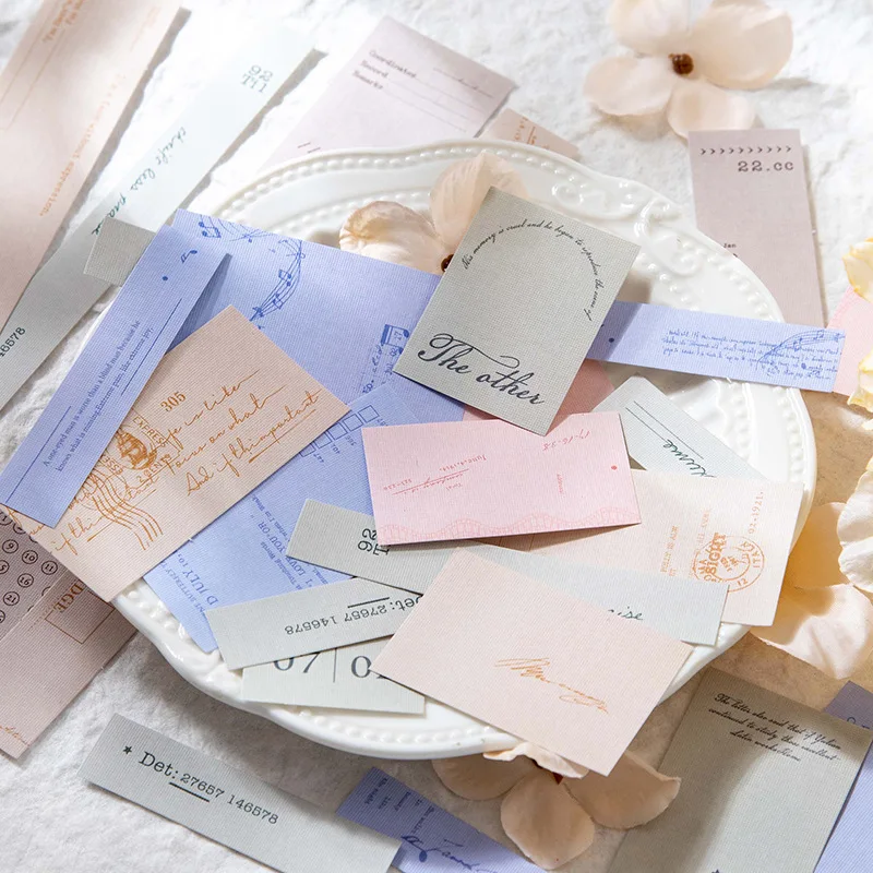 

30Pcs Vintage Message Material Paper Creative Character Hand Account Decorative Memo Pad