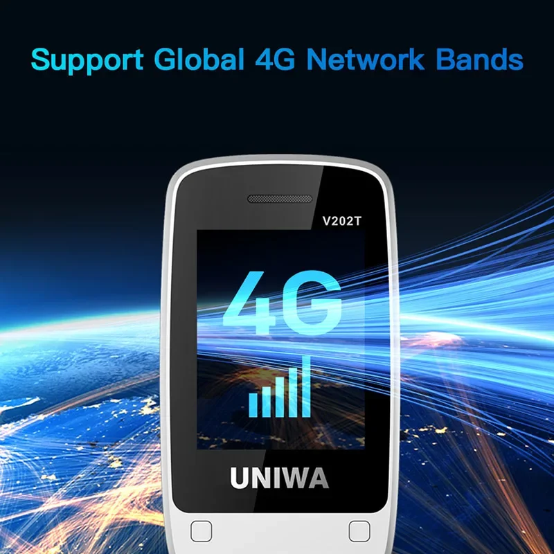 Мобильный телефон-раскладушка V202T с большой кнопкой 4G