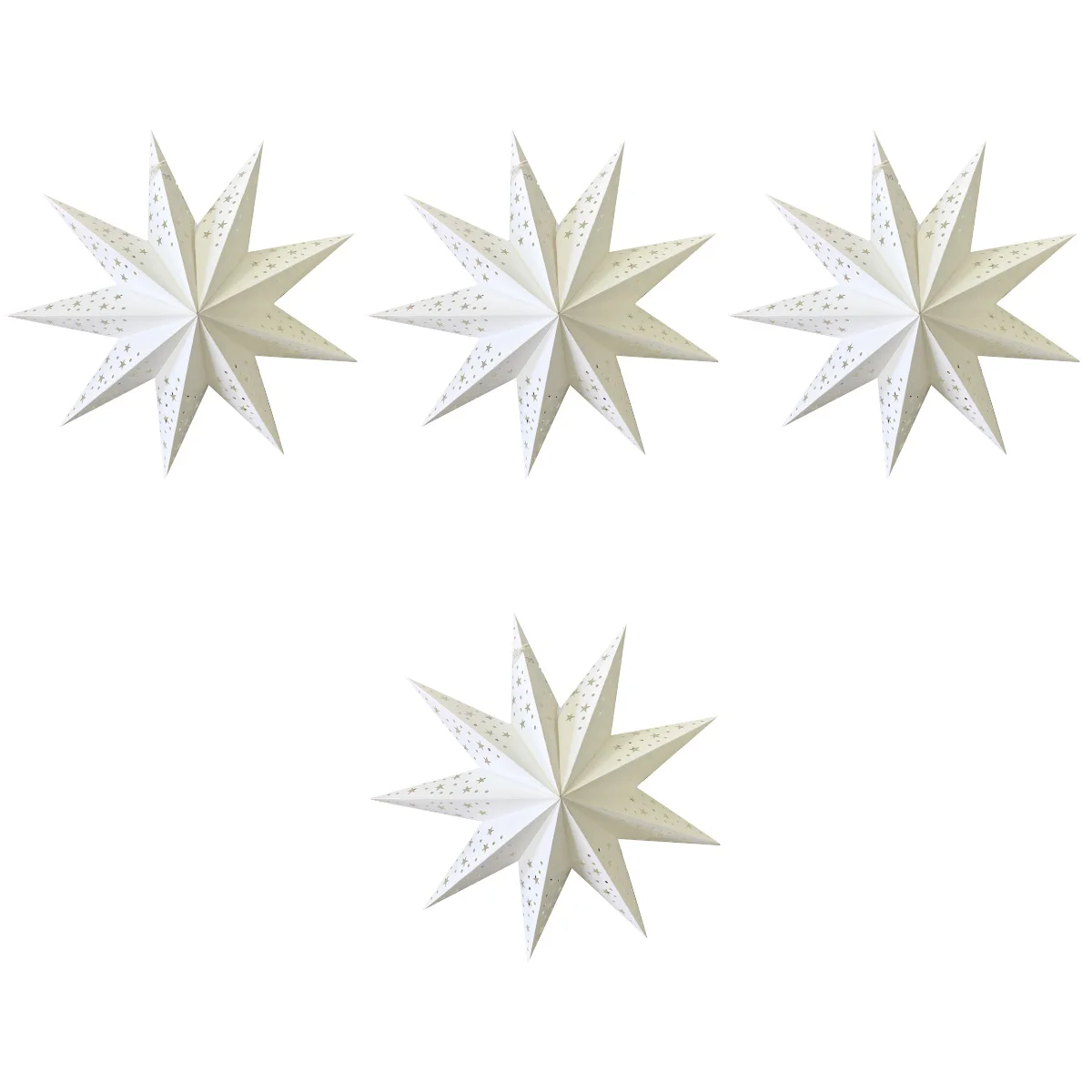 

8 pcs Paper Star Lantern Lampshade Hanging Christmas Star Ornaments Hanging Star Lamp Snowflakes Christmas Hanging 45cm