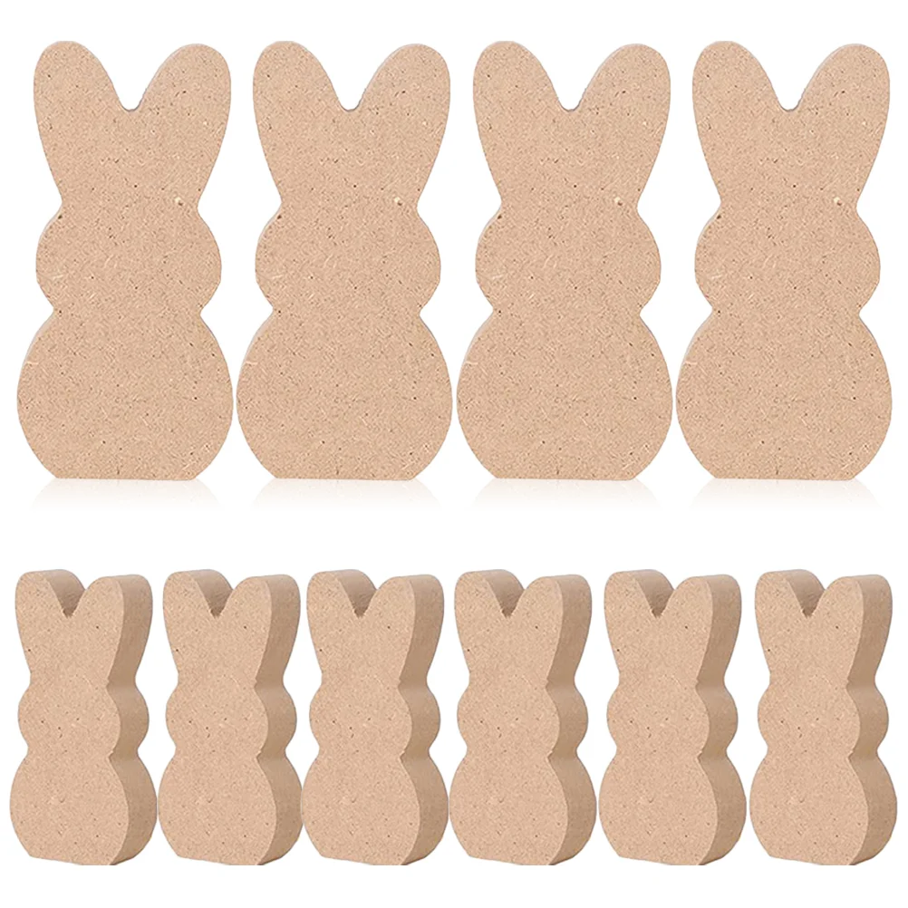 

Easter Bunny Wood Cutouts Wooden Table Sign Rabbit Unfinished Decorations Ornament Cutout Signs Figurine Decoration Centerpiece