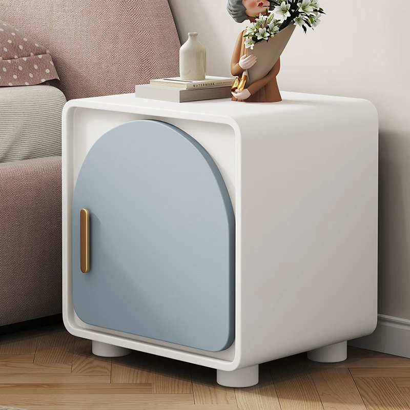 "Nordic Cute Nightstands Kids Kawaii Makeup Minimalist Bedside Table Storage Box Center Design