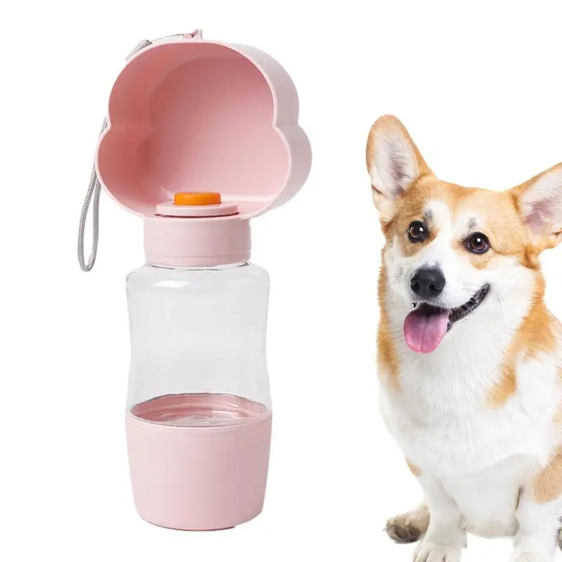 

Portable Dog Water Bottle 400ML Portable Bottle Bowl For Outdoor Dog Feeders Pet Accessories For Dogs Feeding For Traveling