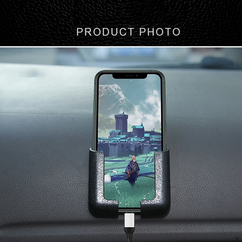 

Dashboard Phone Holder for Most Phones Easy to Install Paste Mount Stable Mini Adjustable GPS Mount Phone Holder