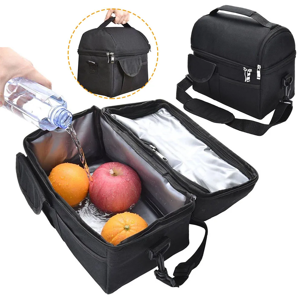 

Unisex Large Insulated Lunch Pouch Bag Thermal Cool Hot Food Storage Holder Tote Carry Box Adult Kids Men