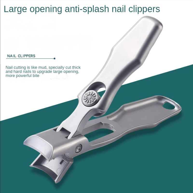

Stainless Steel Nail Clippers Anti-splash Large Opening Nail Clippers Repair Thick Hard Toenail Needlework Cutting Knife