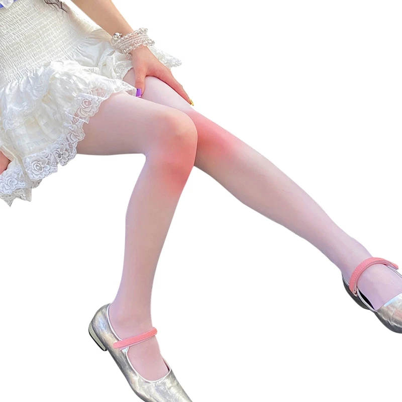 

Women Japanese Style Summer Silky Pantyhose Gradient Pink Blusher Cheek Color Tights Cosplay Stockings Lingerie 37JB