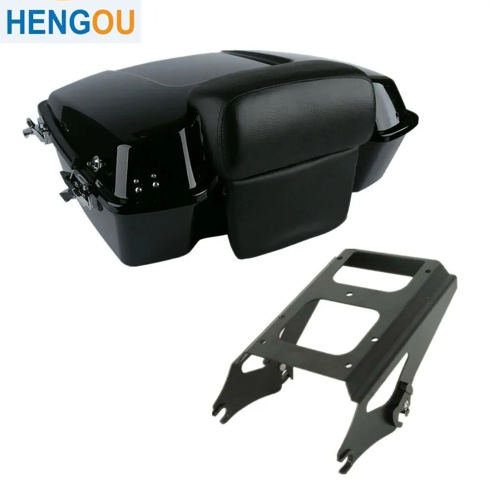 

Motorcycle Chopped Tour Pak Pack Trunk Backrest + Luggage Rack For Harley Touring Electra Glide Road Glide 2009-2013 2012 2011