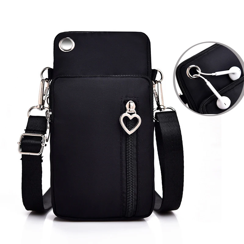 

Woman Messenger Bag Nylon Shoulder Diagonal Multi-Function Mobile Phone Bags Outdoor Earphone Pouch