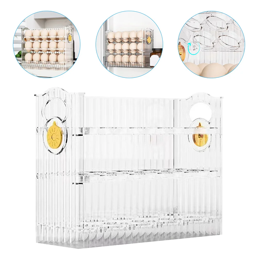

Egg Storage Holder Container Tray Refrigerator Box Organizerrack Stackablehousehold Carrier Fridge Kitchen Case Bin Bins