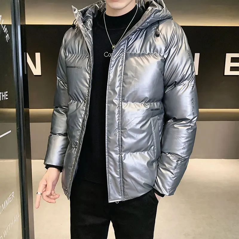 2022 Korean Fashion Hooded Puffer Jacket Autumn Lightweight Windbreaker With Hood Street Fashion Men Warm Fall Coats Trends