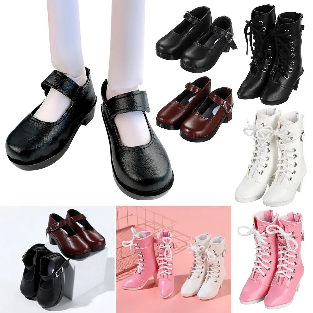 

Fashion 1/3 PU Leather 5 Styles Differents Color 60cm Doll Boots Play House Accessories Fabric Shoes