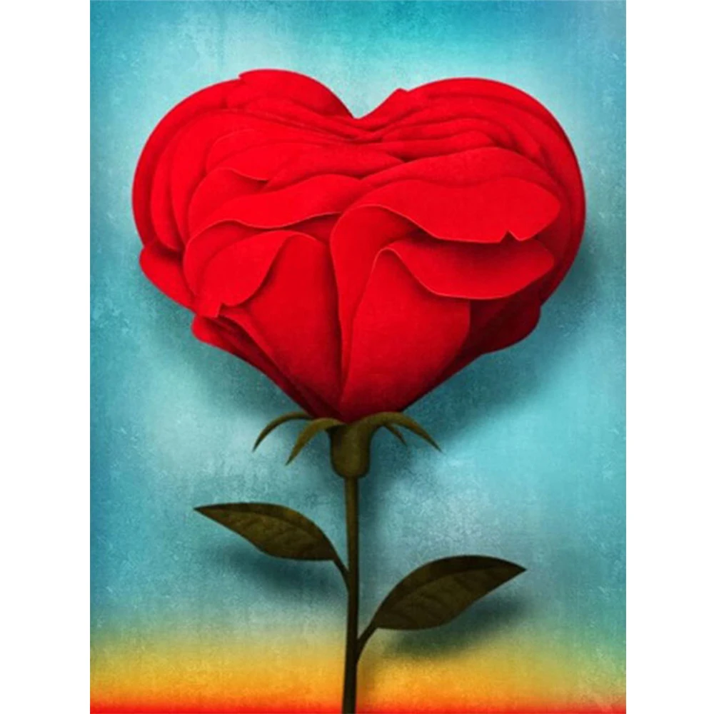 

5D Diy Diamond Painting Red Rose Flower Diamond Embroidery Landscape Full Square Mosaic Rhinestones Pictures Home Decor Gift