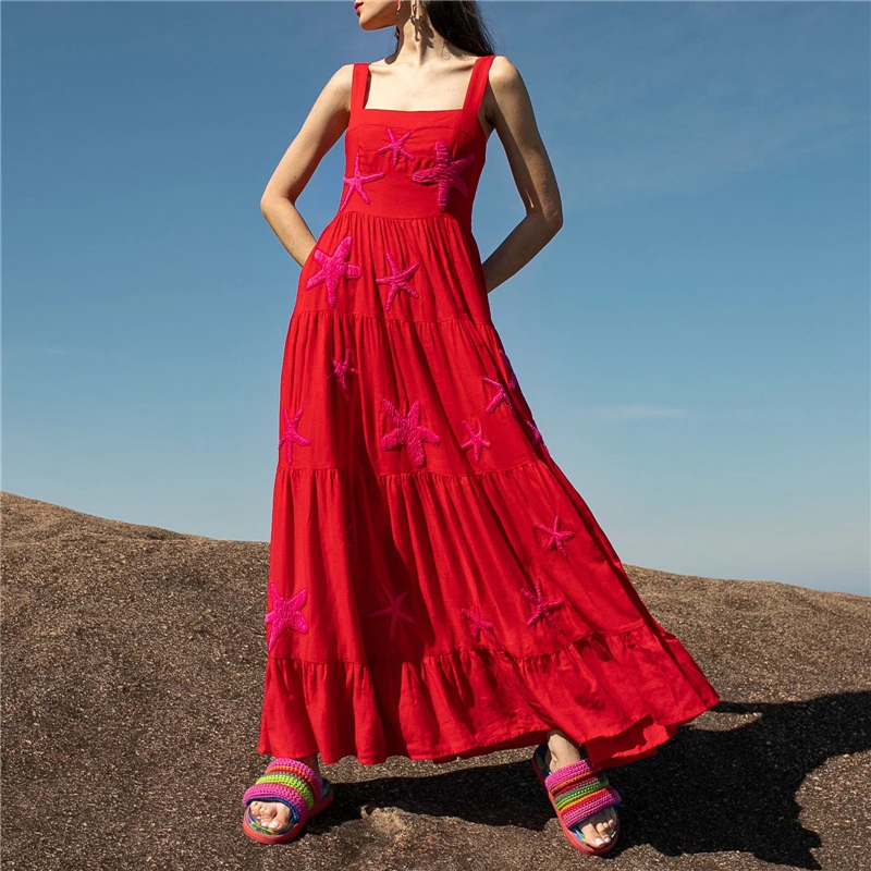 Женское длинное платье с цветочным принтом повседневное свободное