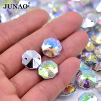 junao 14mm crystal ab sewing poinback rhinestones beads curtain strass gems acrylic sew on crystal stones for home decoration