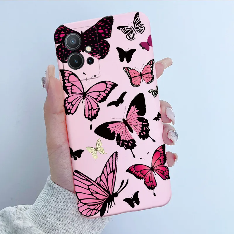 Для Vivo Y55 5G V2127 Чехол Y75 V2142 Прекрасный чехол Labubu Cat Мягкий силиконовый для телефона