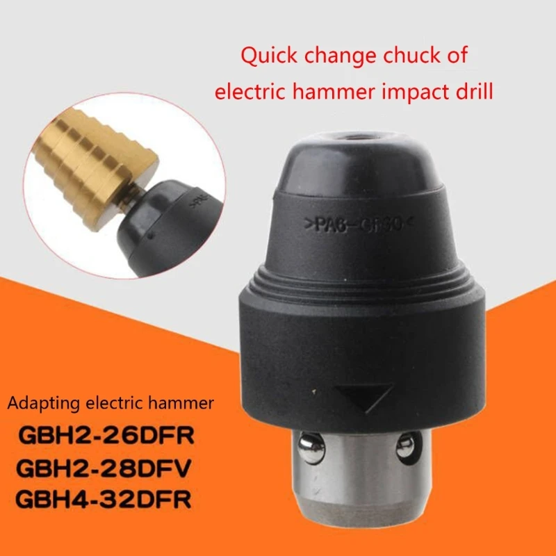 

Electric Hammer Impact Drill Chuck Accessories Adapter for GBH2-26DFR GBH2-28DFV GBH4-32DFR SDS Drill Quick Change Chuck D0LD
