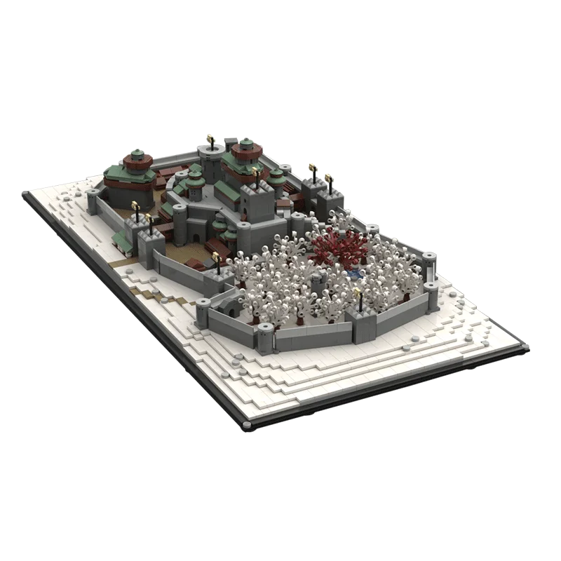 

Конструктор MOC winterfall Town, набор строительных блоков, зимняя архитектура, замок, кирпичи, уличный вид, сборные игрушки для детей, рождественски...