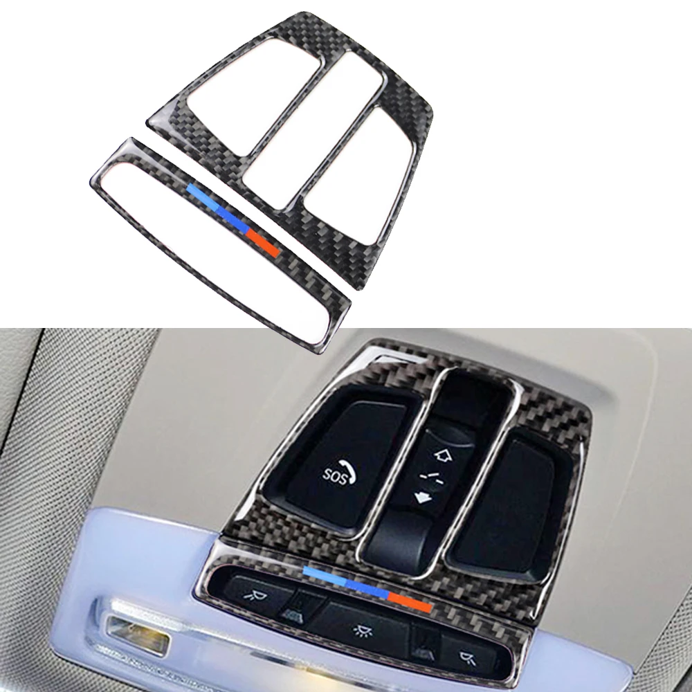

Car Interior Dome Reading Light Decoration Frame Carbon Fiber Cover Trim car accessories For bmw f20 f30 f34 f32 x1x5 f15 x6 f16