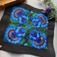 28 x 31cm blue embroidered sewing applique sew on fabric flower badge diy apparel clothing accessories patch 1pc new