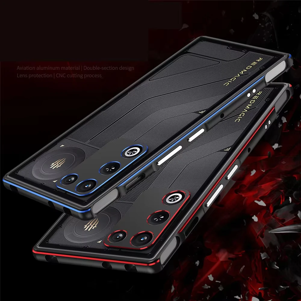 Фото Новый чехол для Nubia Redmagic 11 Air, алюминиевый металлический бампер-рамка Red Magic 11 Air, тонкий чехол с защитой камеры и креплением на винтах. №1